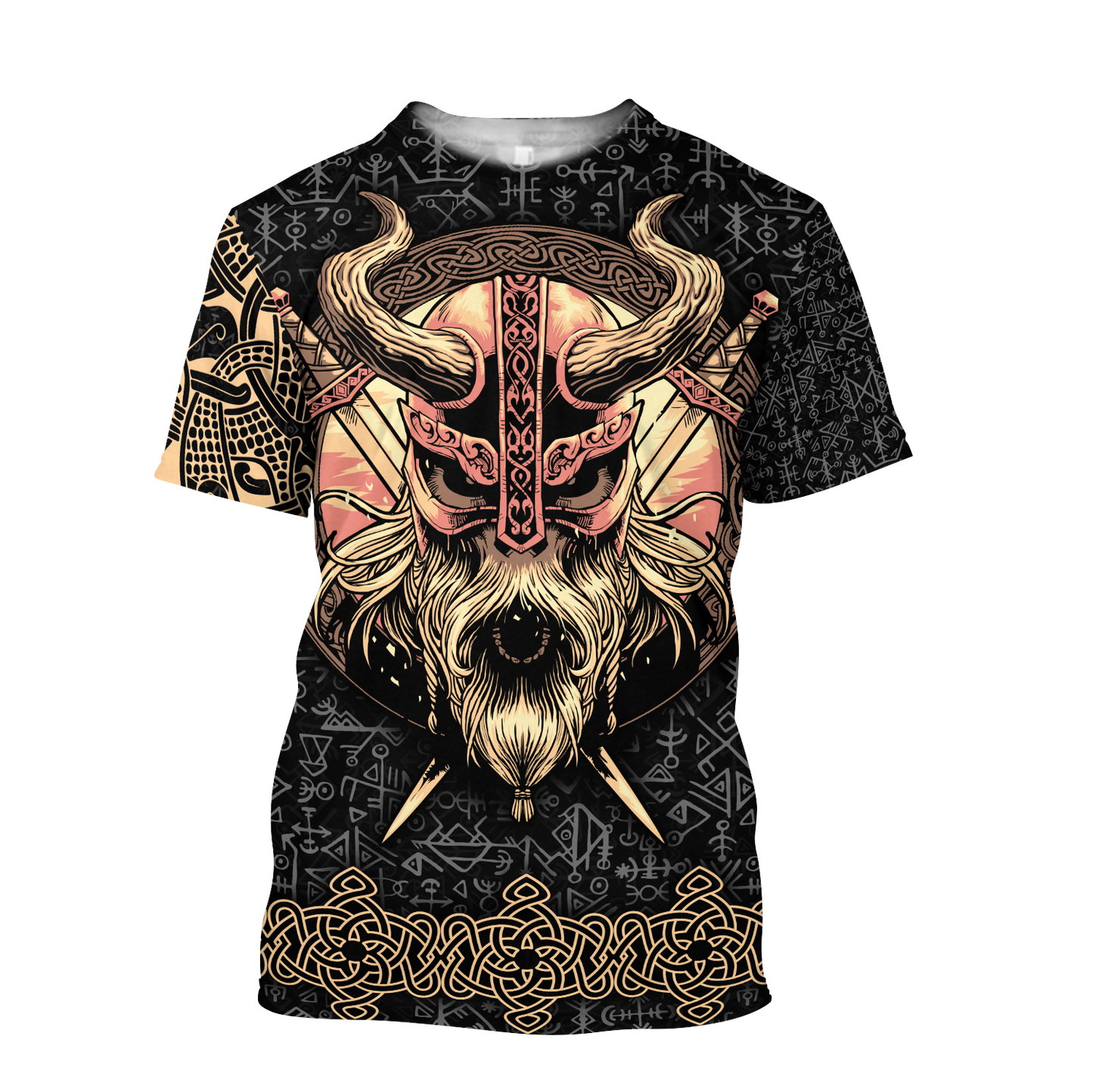 Love Skull Viking 3D all over printed for man and women QB06062004-Apparel-PL8386-T- Shirt-S-Vibe Cosy™