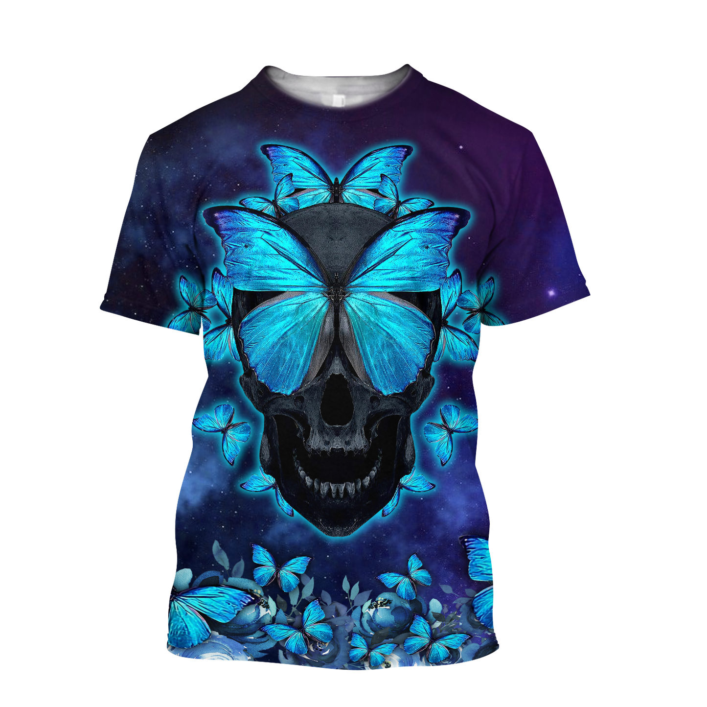 Butterfly Love Skull red 3D all over printed for man and women QB06052001-Apparel-PL8386-T- Shirt-S-Vibe Cosy™