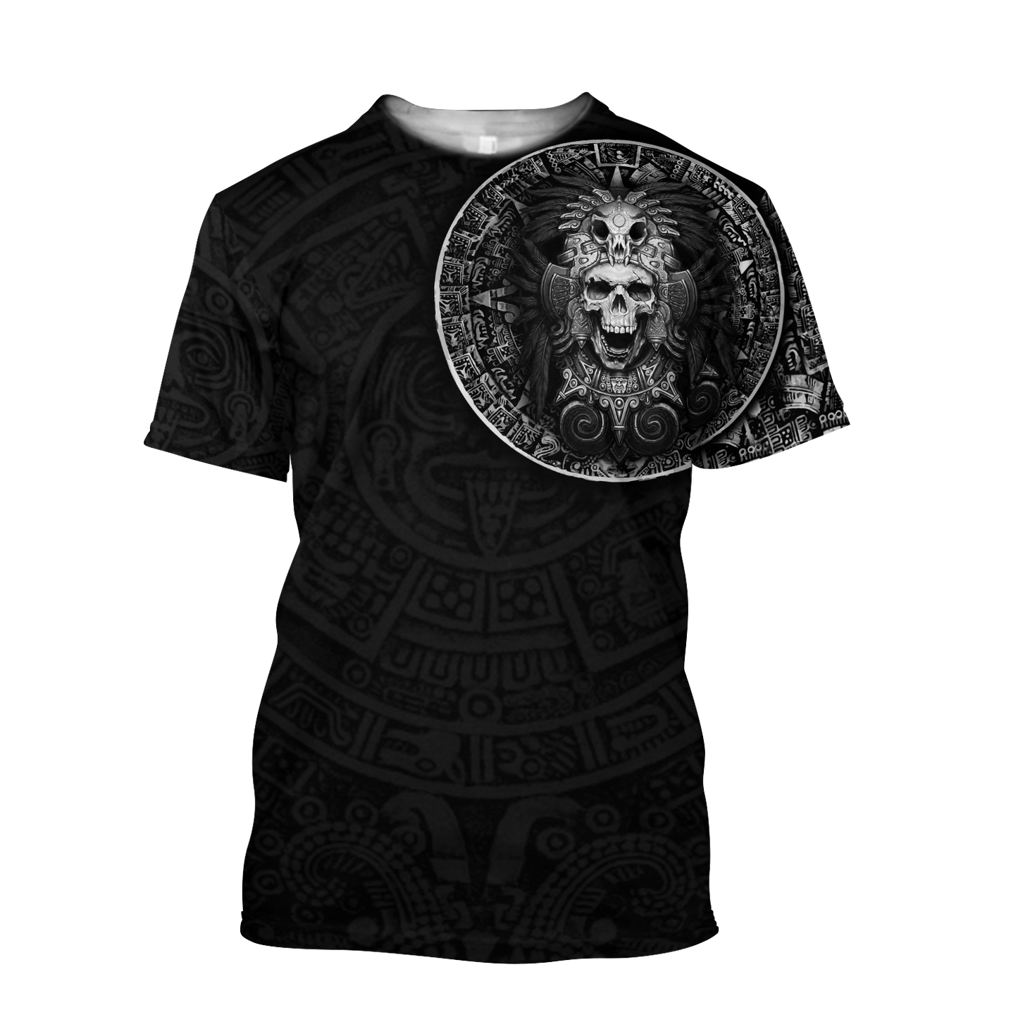 Mexican Aztec Warrior 3D All Over Printed Shirts For Men and Women QB07022001-Apparel-TA-T-Shirts-S-Vibe Cosy™