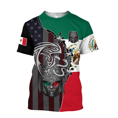 Mexican Aztec & Coat Of Arms 3D All Over Printed Hoodie Shirt Limited by SUN QB06232007
