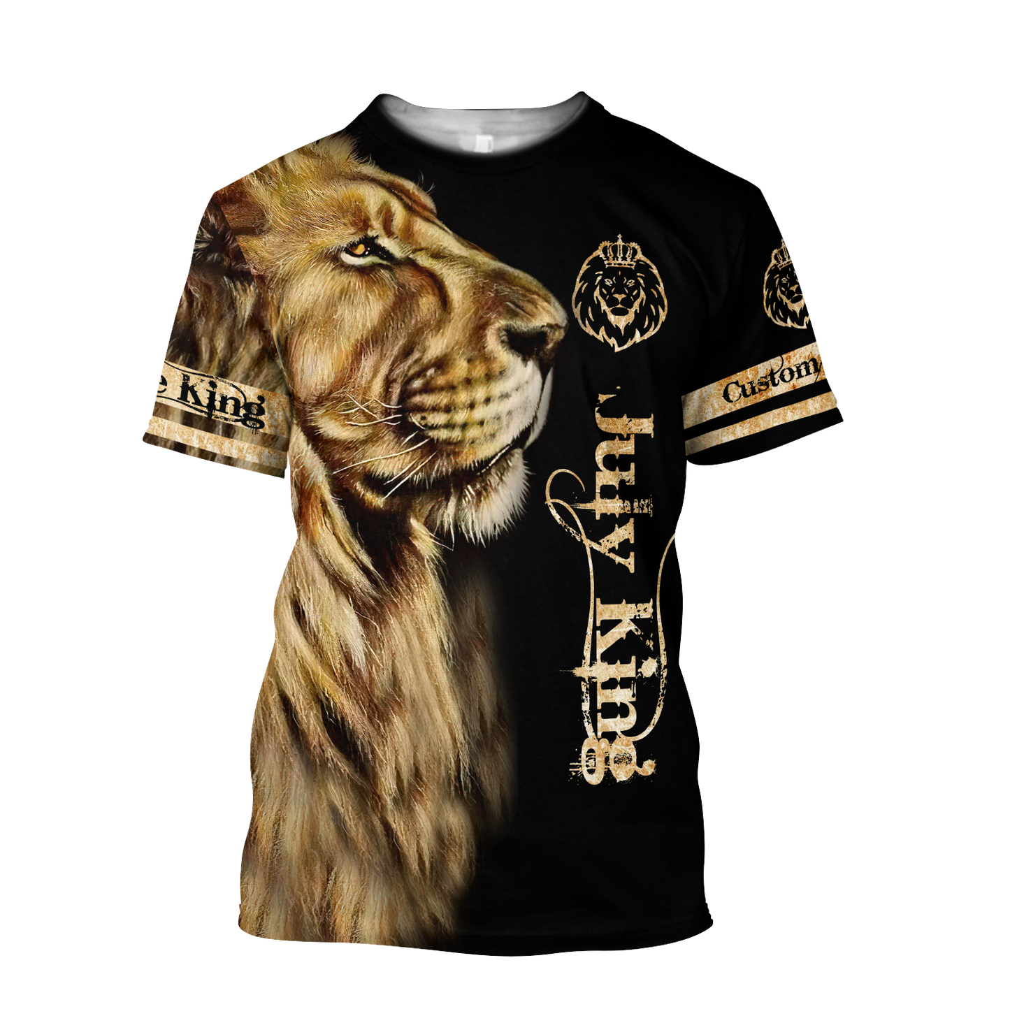 Custom Name July King Lion  3D All Over Printed Unisex Shirts