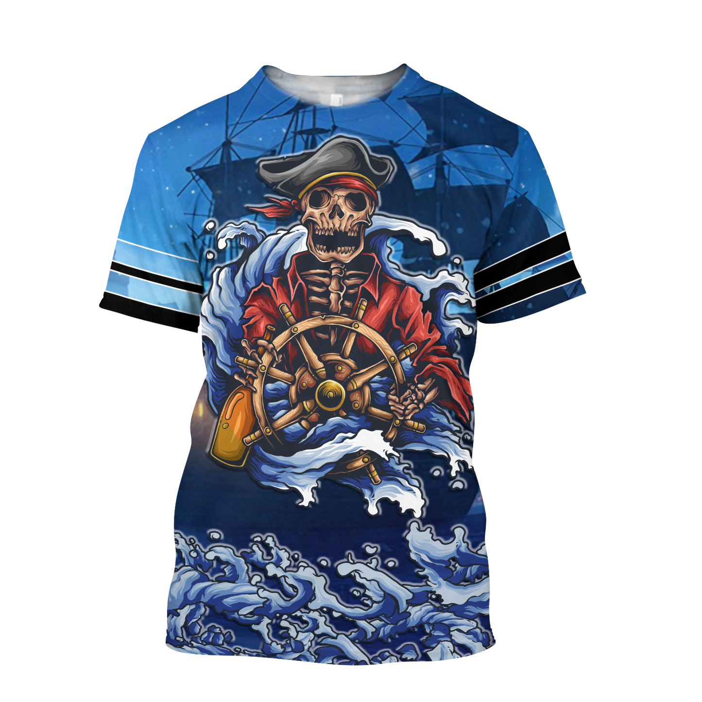 Love Skull pirates 3D all over printed for man and women QB06092001-Apparel-PL8386-T- Shirt-S-Vibe Cosy™
