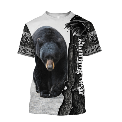 All Over Printed Bear Hoodie MEI09282001-MEI