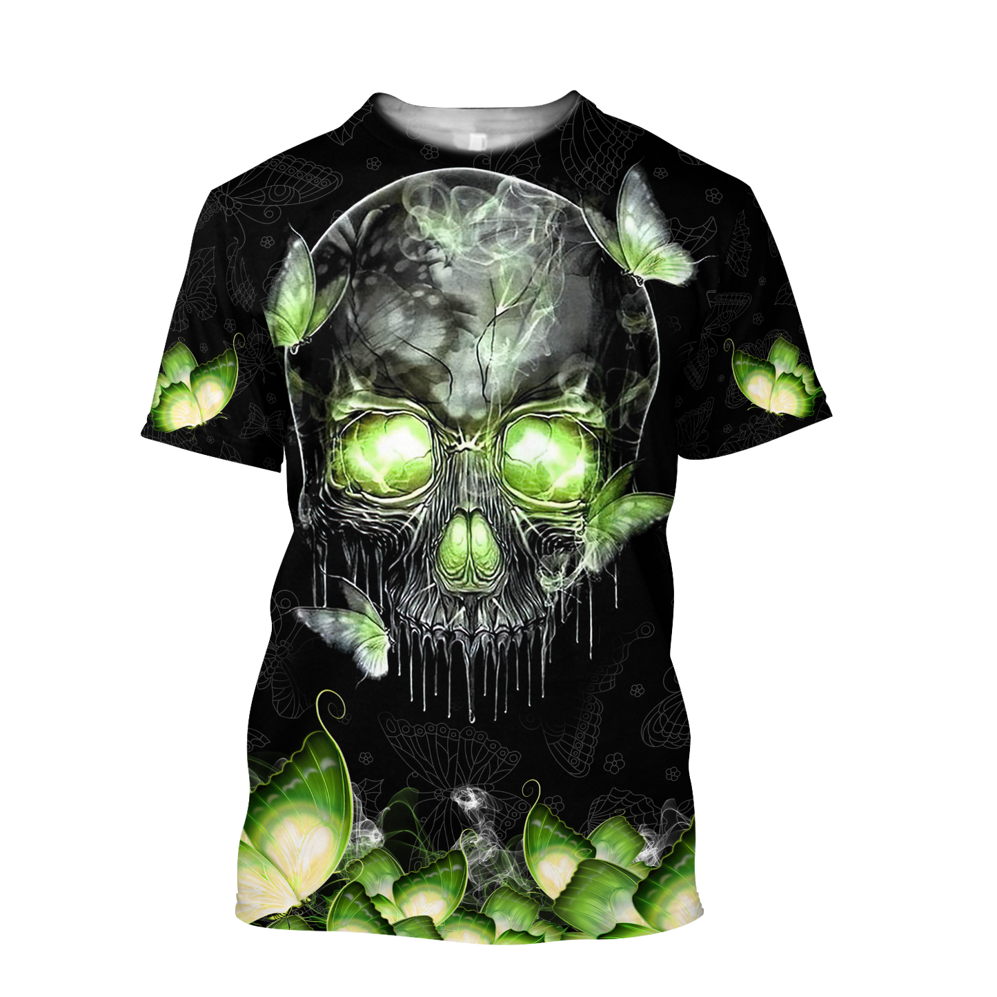 Butterfly Love Skull red 3D all over printed for man and women QB06152001-Apparel-PL8386-T- Shirt-S-Vibe Cosy™