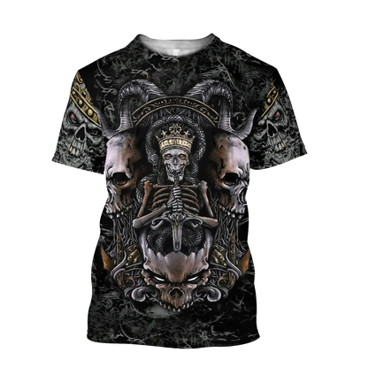 Skull King All Over Printed Hoodie For Men And Women MEI