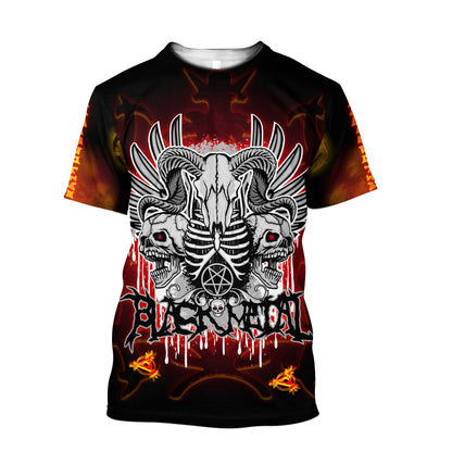 Black mental skull 3D all over printed for men and women MH1508202