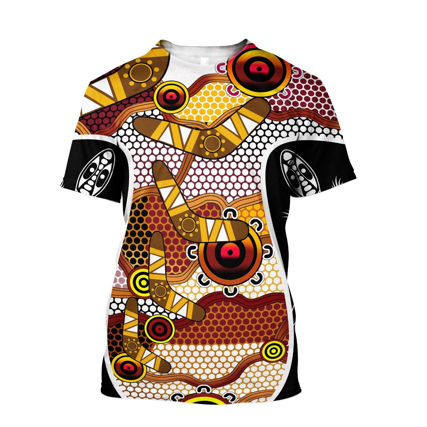 Aboriginal Lizard Dot Painting Boomerang Patterns Shirt For Men And Women