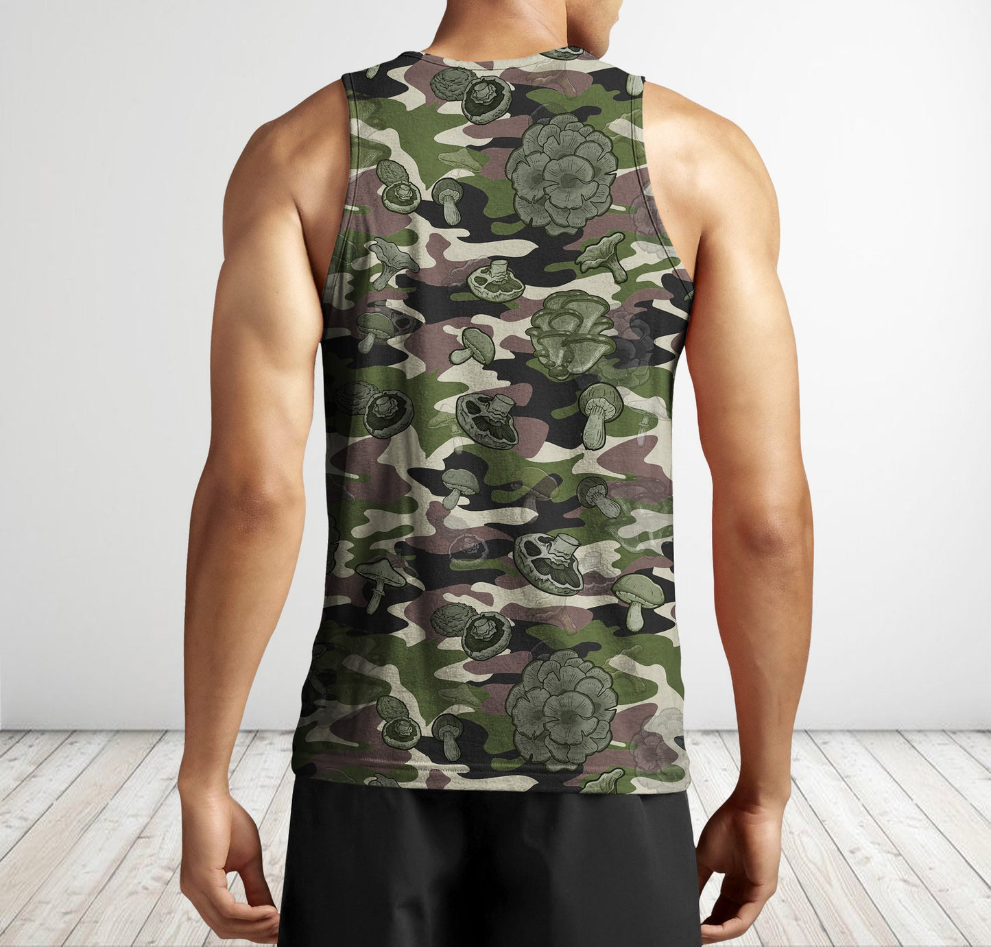 Camo Pants Mushrooms Hoodie-Apparel-NTH-Tank Top-S-Vibe Cosy™