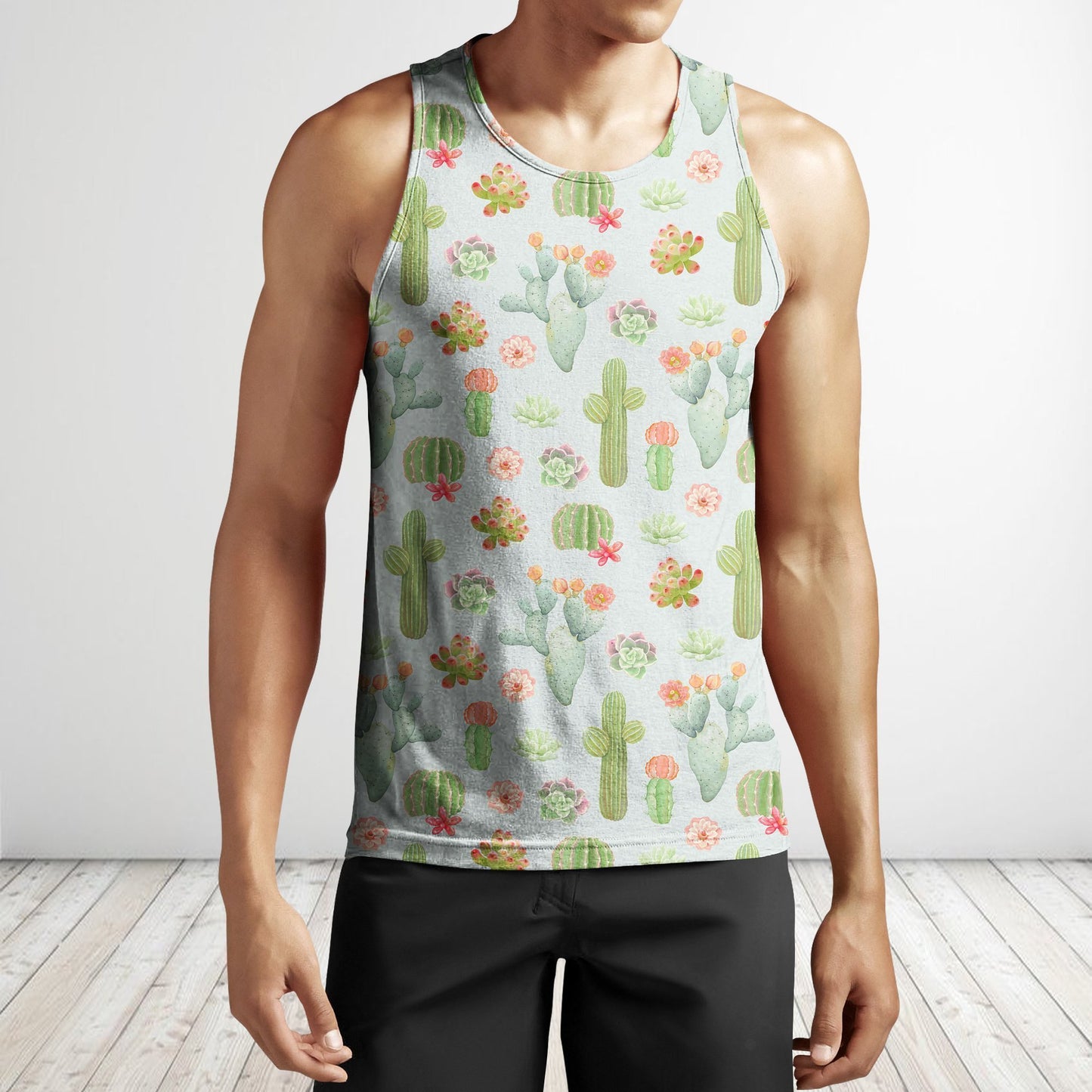 3D All Over Printing Flower And Cactus Hoodie-Apparel-NTH-Tank Top-S-Vibe Cosy™