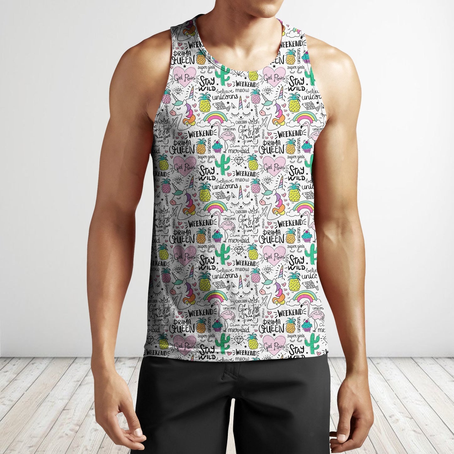 3D All Over Unicorn And Prama Queen Hoodie-Apparel-Phaethon-Tank Top-S-Vibe Cosy™
