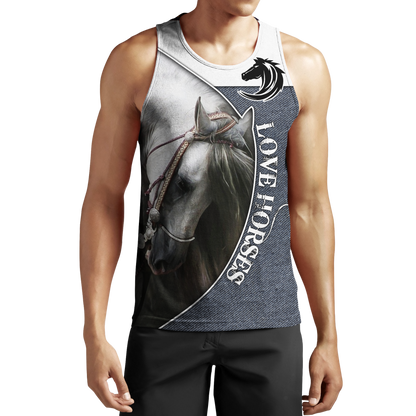 Love Beautiful Horse 3D All Over Printed Shirts JJ270401-Apparel-MP-Tank Top-S-Vibe Cosy™