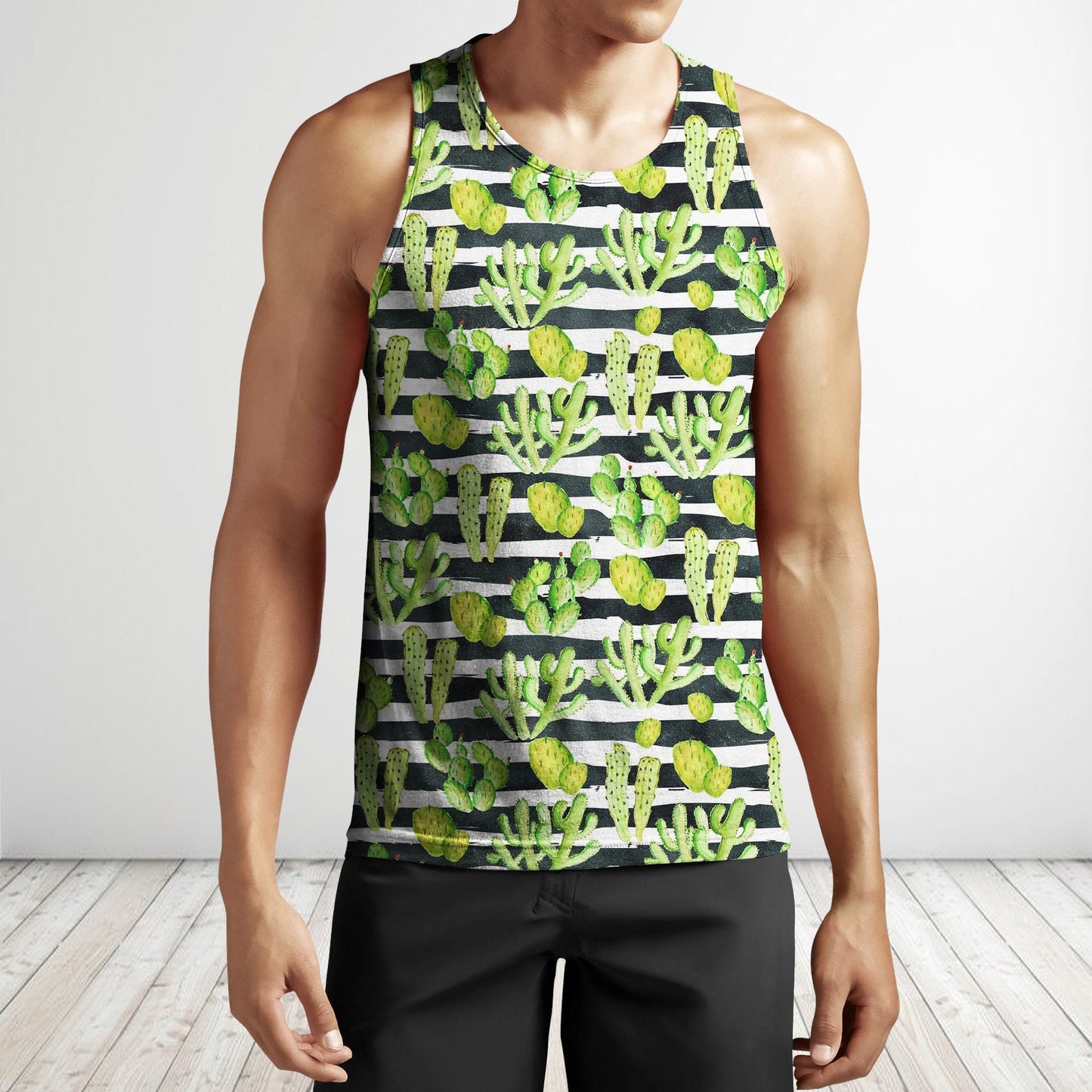 All Over Printing Beautiful Green Cacti Shirt-Apparel-Phaethon-Tank Top-S-Vibe Cosy™