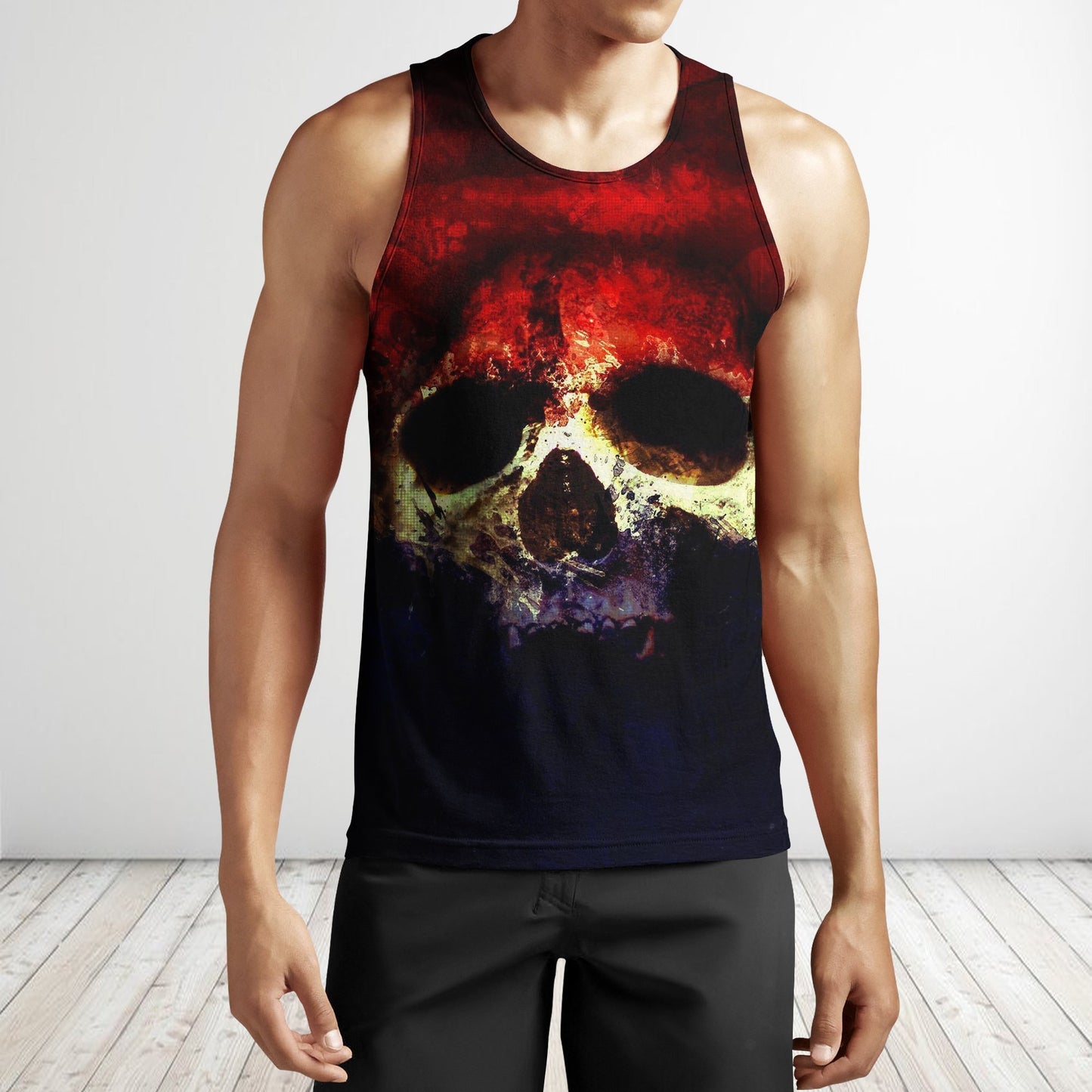 3D All Over Printing Black And White Skull Shirts-Apparel-Phaethon-Tank Top-S-Vibe Cosy™