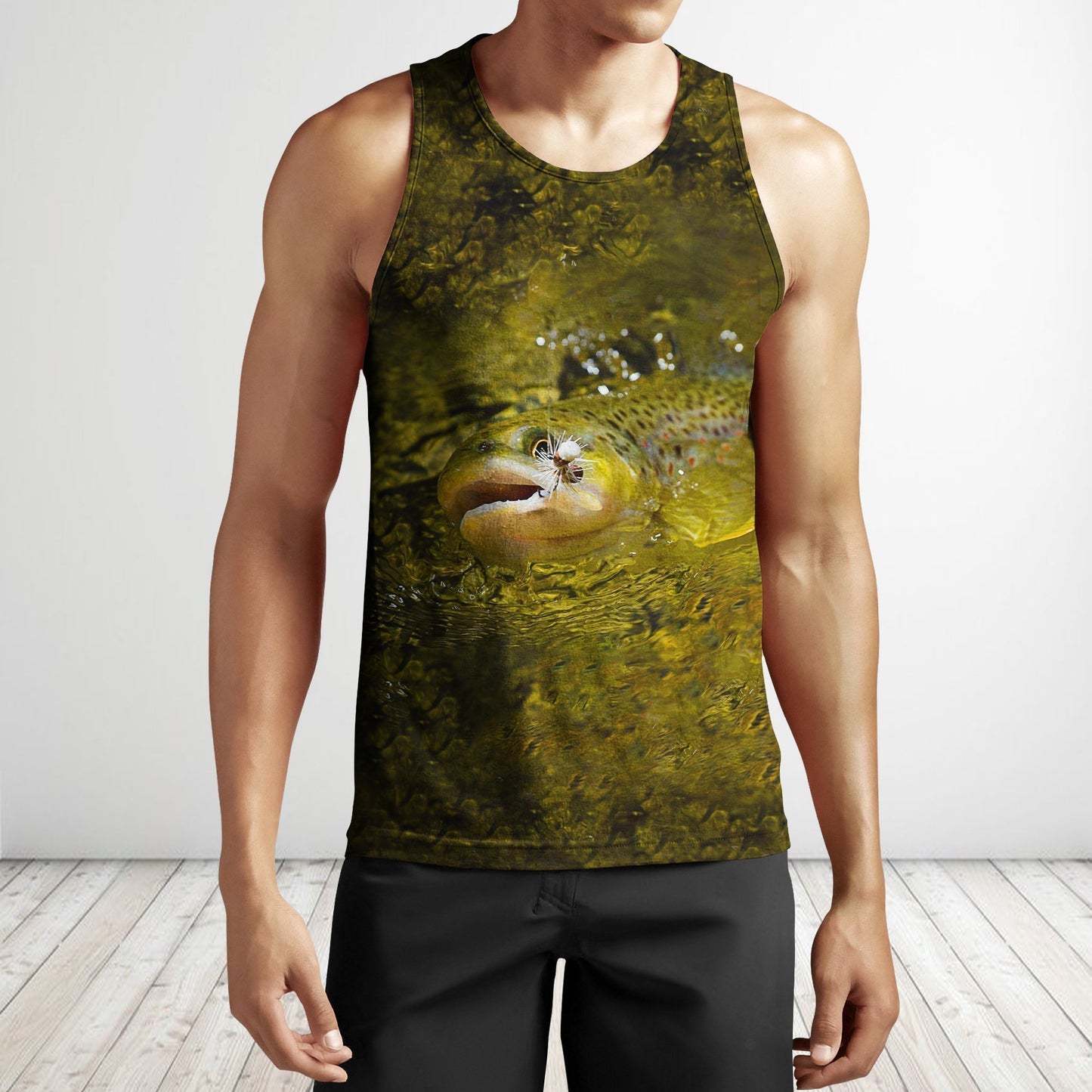 3D All Over Printing Fishing Trout Hoodie-Apparel-Phaethon-Tank Top-S-Vibe Cosy™
