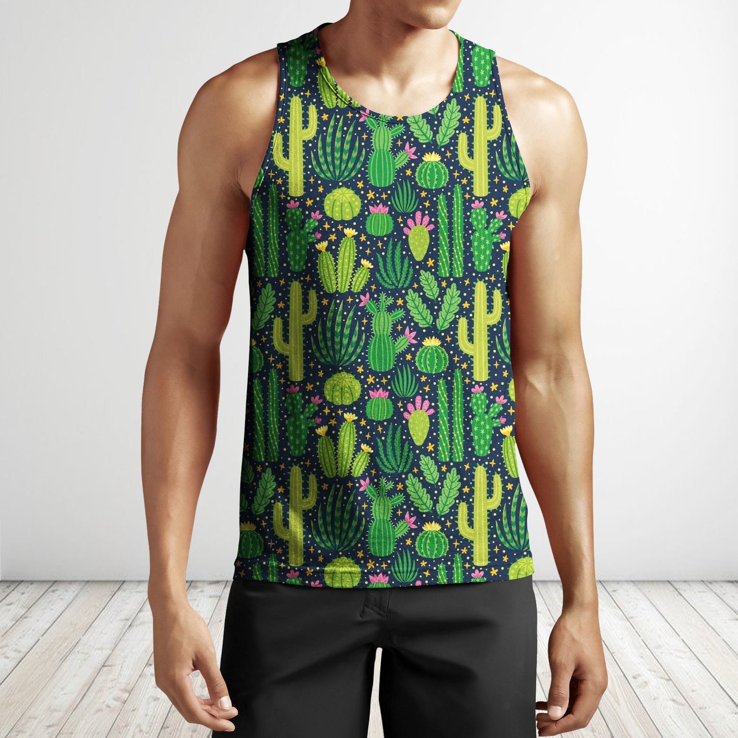 3D All Over Printing Green Cactus Shirt-Apparel-NTH-Tank Top-S-Vibe Cosy™