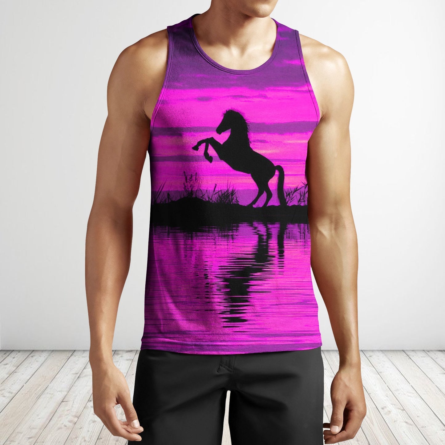3D All Over Print Silhouette Hourse Shirts-Apparel-Phaethon-Tank Top-S-Vibe Cosy™