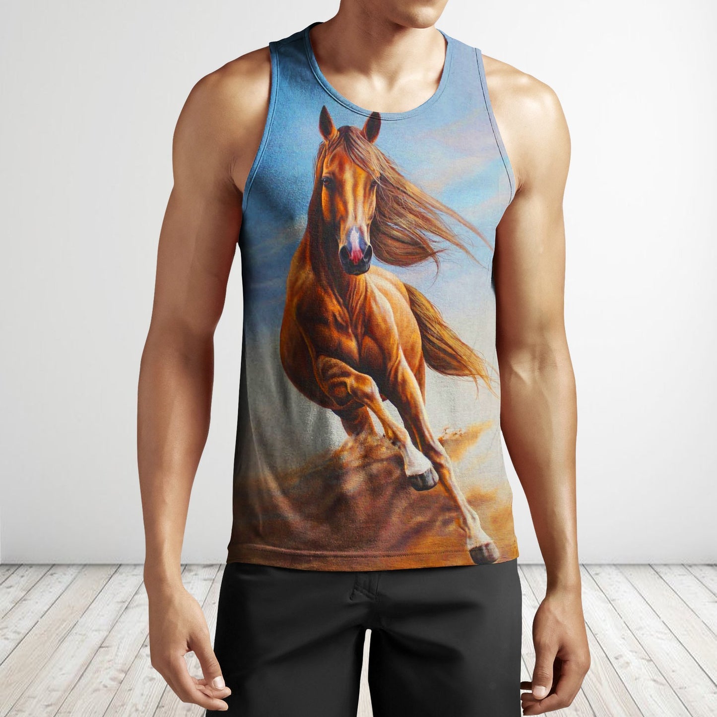 3D All Over Print Horse Run Shirts-Apparel-Phaethon-Tank Top-S-Vibe Cosy™