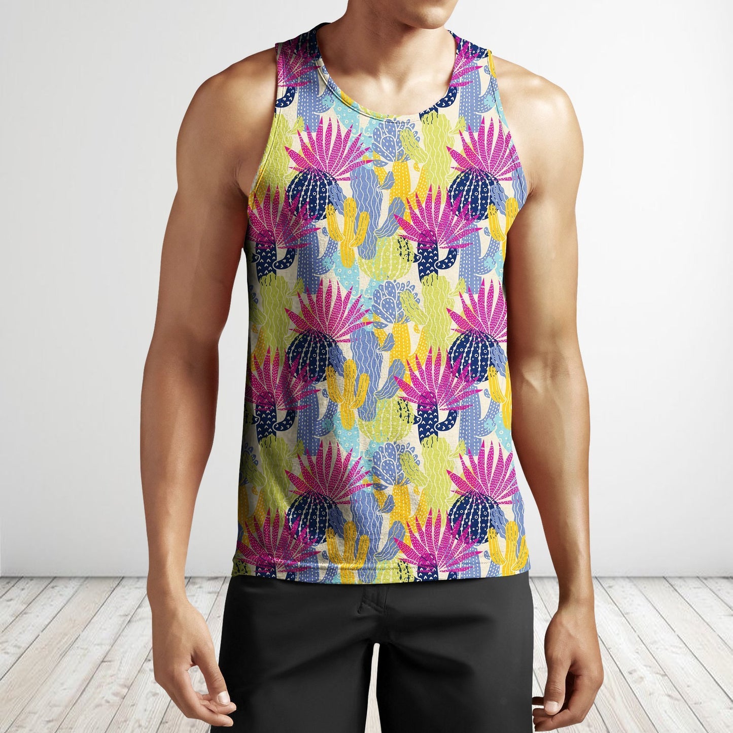 All Over Printing beautiful Cacti Shirt-Apparel-Phaethon-Tank Top-S-Vibe Cosy™