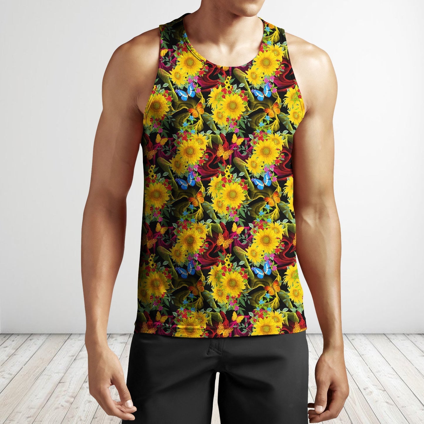 All Over Printing Beautiful Sunflower Hoodie-Apparel-Phaethon-Tank Top-S-Vibe Cosy™