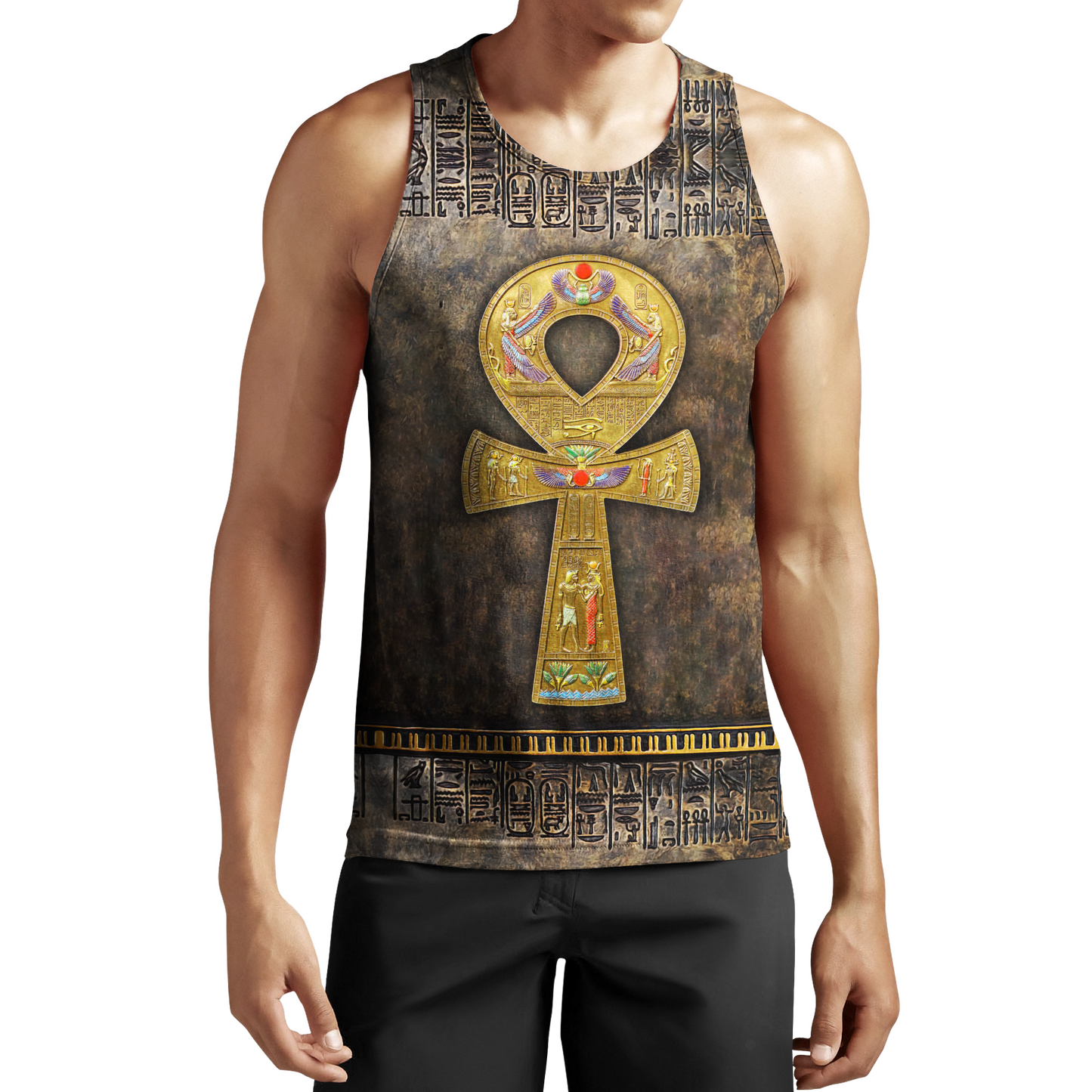 Ancient Egypt Ankh 3D All Over Printed Shirt Hoodie For Men And Women MP1001-Apparel-MP-Tank Top-S-Vibe Cosy™