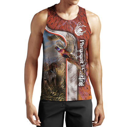 Pheasant Hunting 3D All Over Printed Shirts For Men And Women JJ100101-Apparel-MP-Tank Top-S-Vibe Cosy™