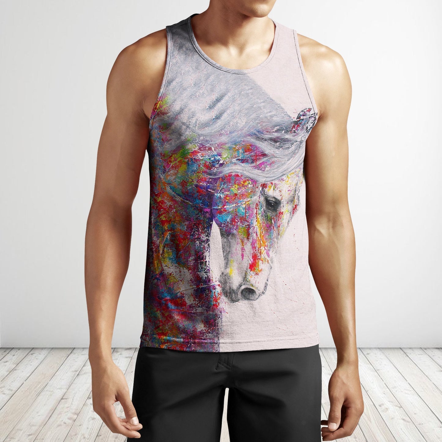 3D All Over Print Horse Art Shirts-Apparel-Phaethon-Tank Top-S-Vibe Cosy™