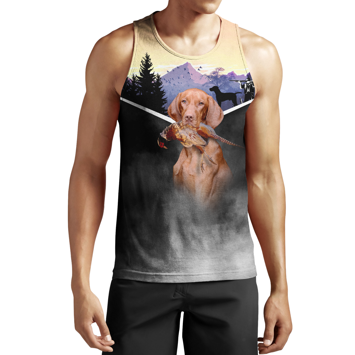 Pheasant Vizsla Hunting 3D All Over Printed Shirts For Men And Women JJ110203-Apparel-MP-Tank Top-S-Vibe Cosy™