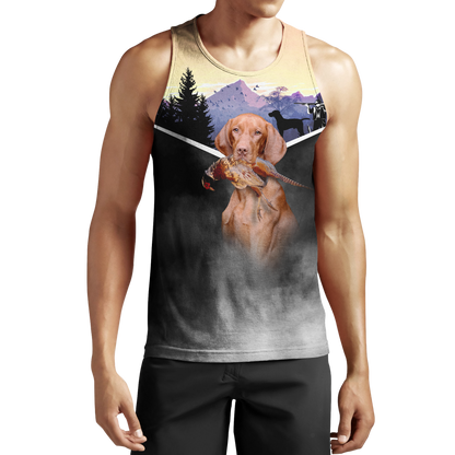 Pheasant Vizsla Hunting 3D All Over Printed Shirts For Men And Women JJ110203-Apparel-MP-Tank Top-S-Vibe Cosy™