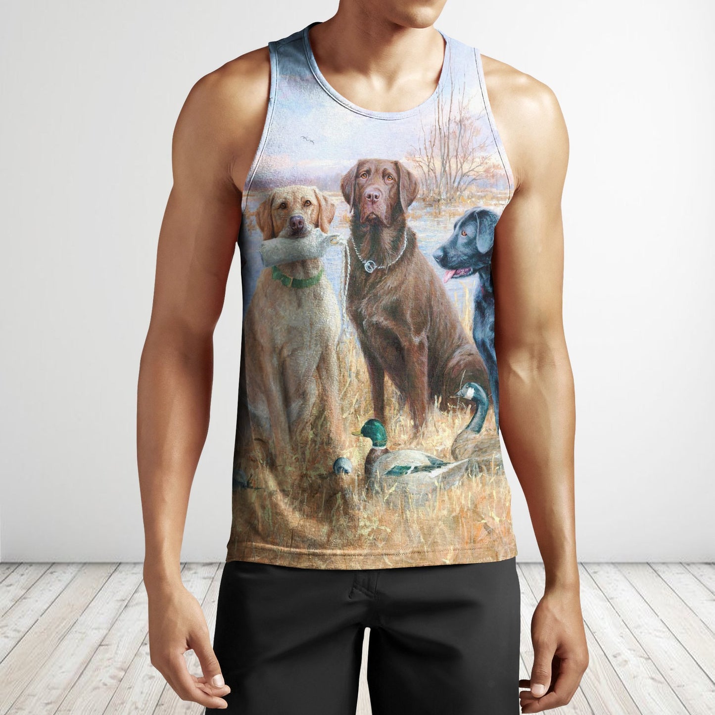 3D All Over Print Hunting Dog Hoodie-Apparel-Phaethon-Tank Top-S-Vibe Cosy™