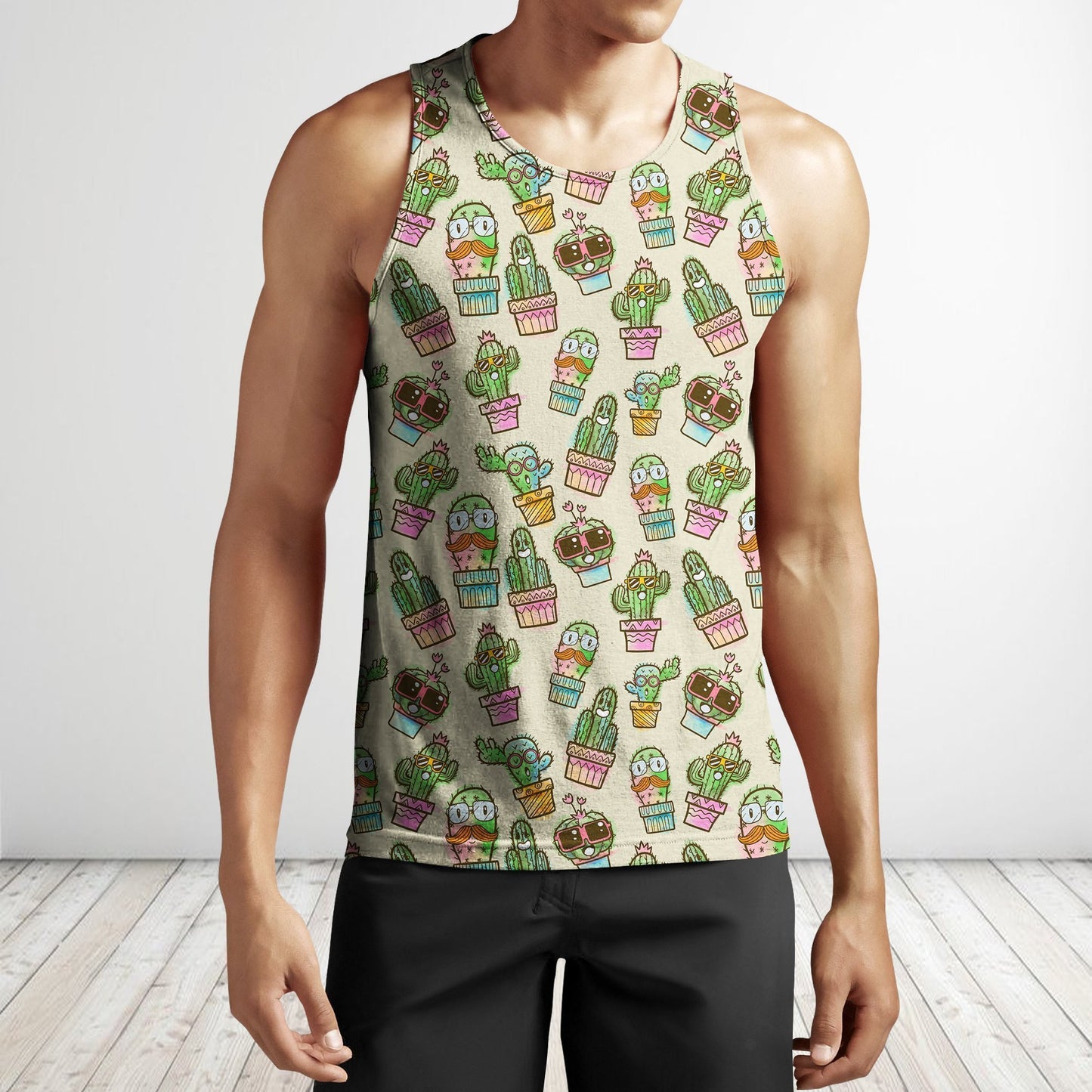 All Over Printing Cactus Funny Shirt-Apparel-Phaethon-Tank Top-S-Vibe Cosy™