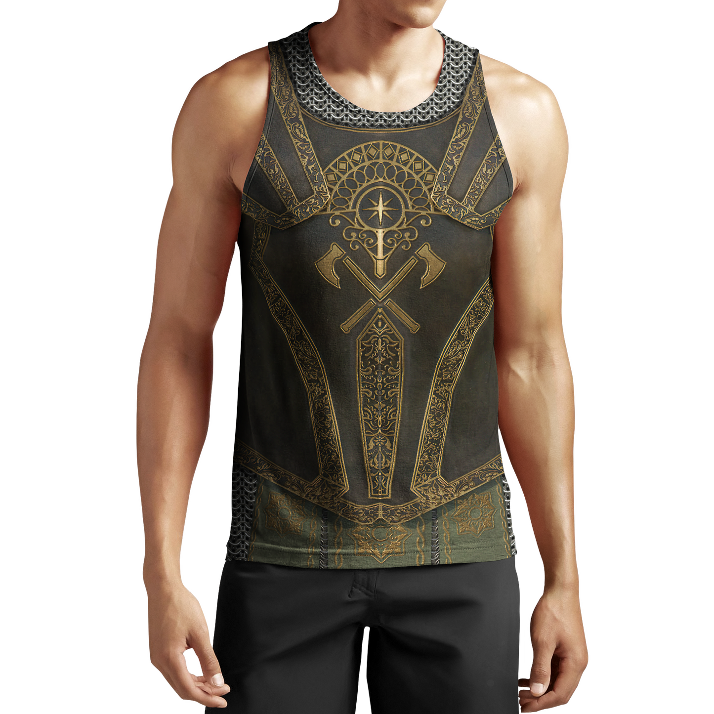 3D printed Knight Armor Tops MP810-Apparel-MP-Normal Hoodie-S-Vibe Cosy™