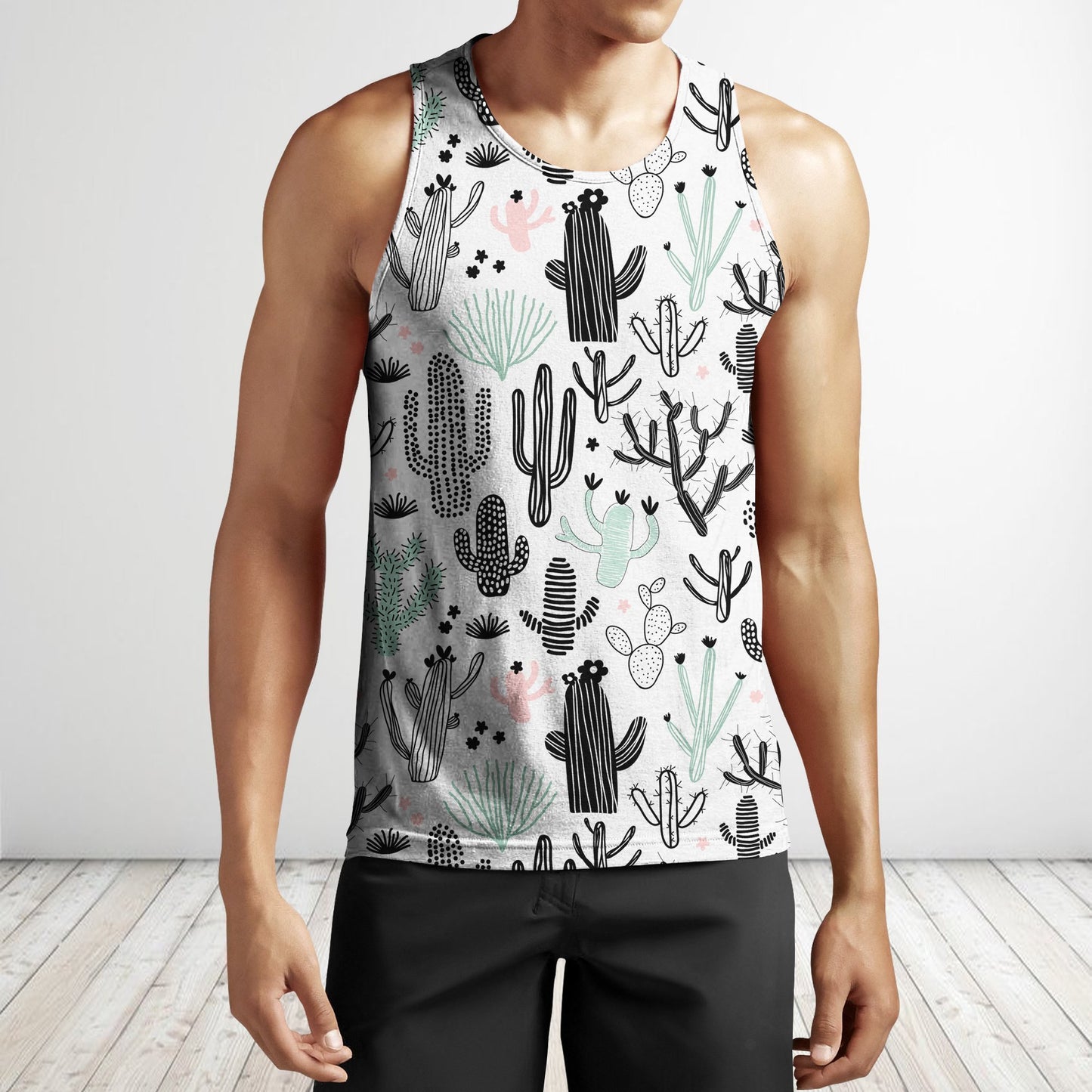 3D All Over Printing Many Cactus Shirt-Apparel-NTH-Tank Top-S-Vibe Cosy™