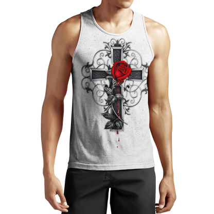 The Cross 3D All Over Printed Shirt Hoodie JJ020403-Apparel-MP-Tanktop-S-Vibe Cosy™