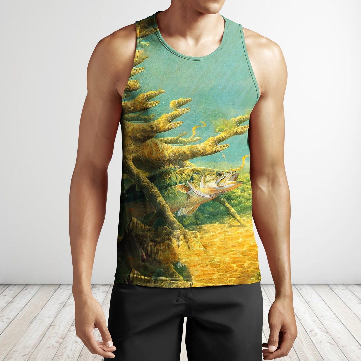 Fish Sport Water Fishes Under water Lake River Art-Apparel-Phaethon-Tank Top-S-Vibe Cosy™