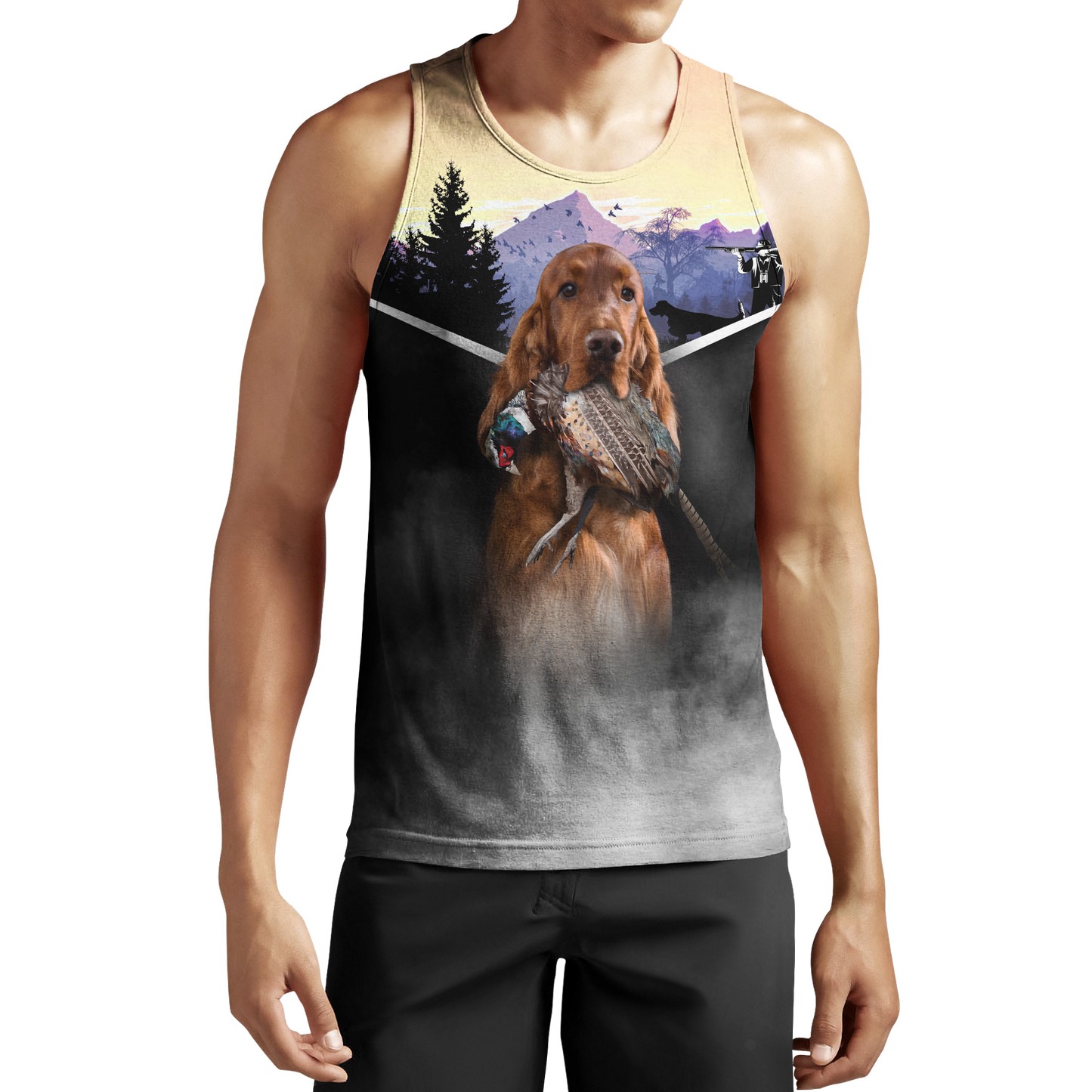 Pheasant Setter Hunting 3D All Over Printed Shirts For Men And Women JJ080203-Apparel-MP-Tank Top-S-Vibe Cosy™