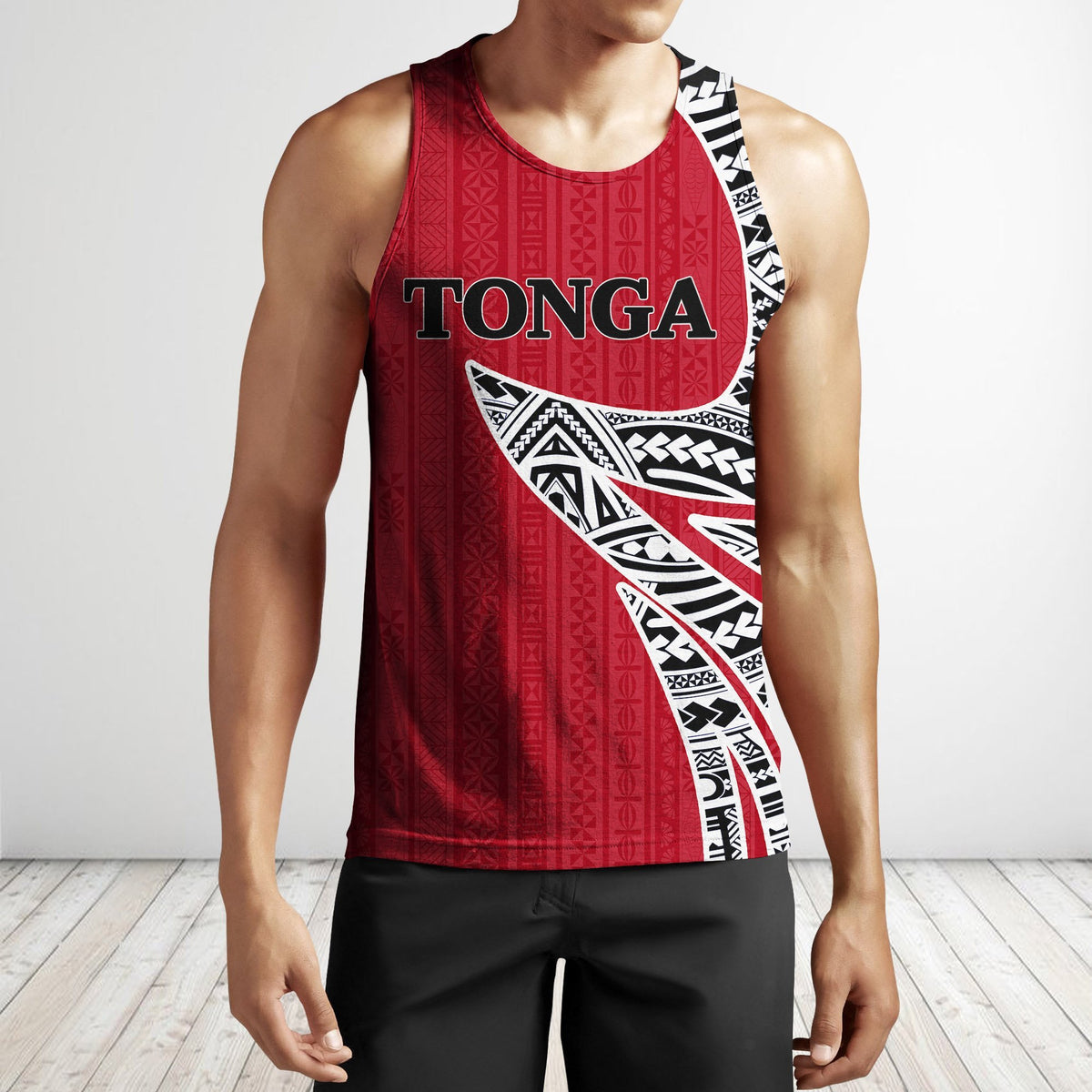 Tonga Coat Of Arms Polynesian Hoodie - Warrior Sytle NNK 1212-Apparel-NNK-Tank Top-S-Vibe Cosy™