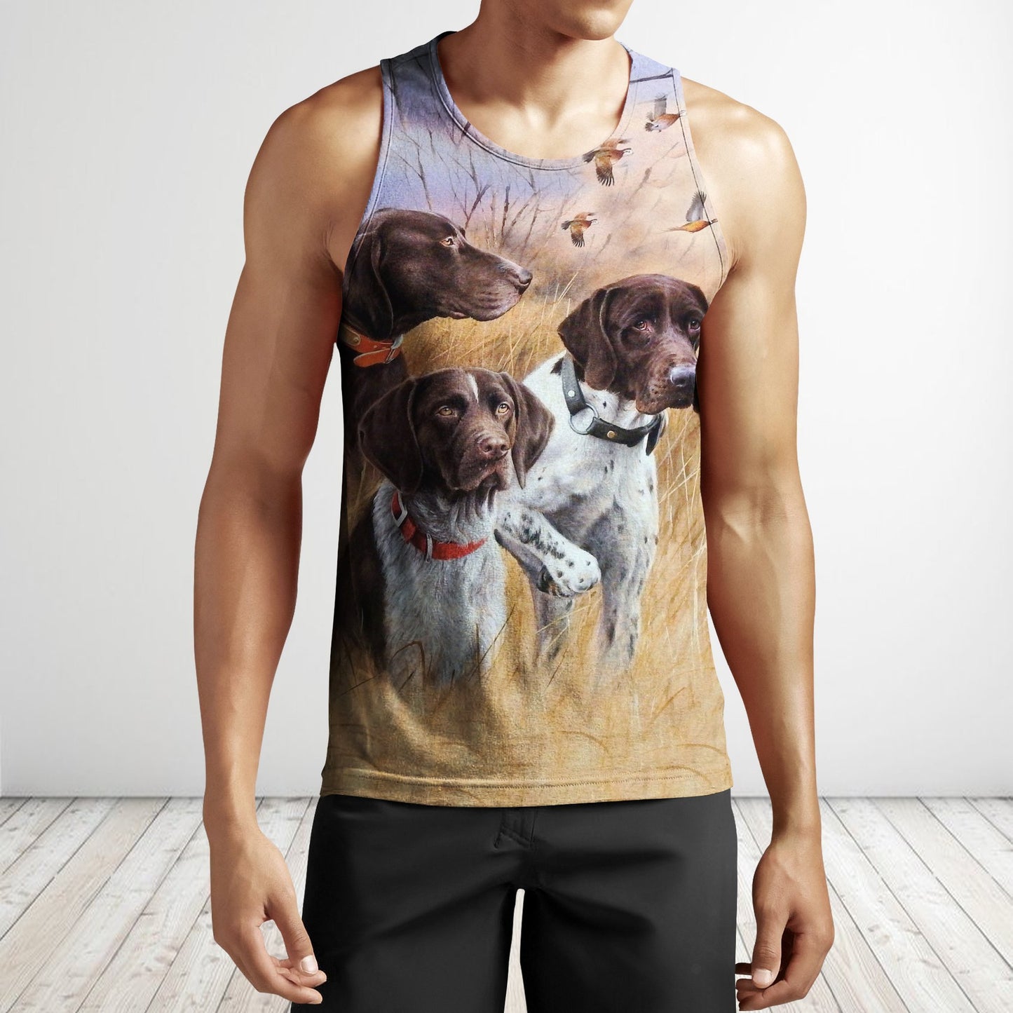3D All Over Print 3 Hunting Dog Hoodie-Apparel-Phaethon-Tank Top-S-Vibe Cosy™