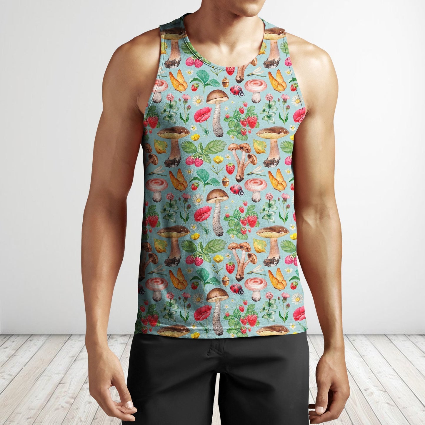 All Over Printing Mushroom Premium Shirt-Apparel-Phaethon-Tank Top-S-Vibe Cosy™