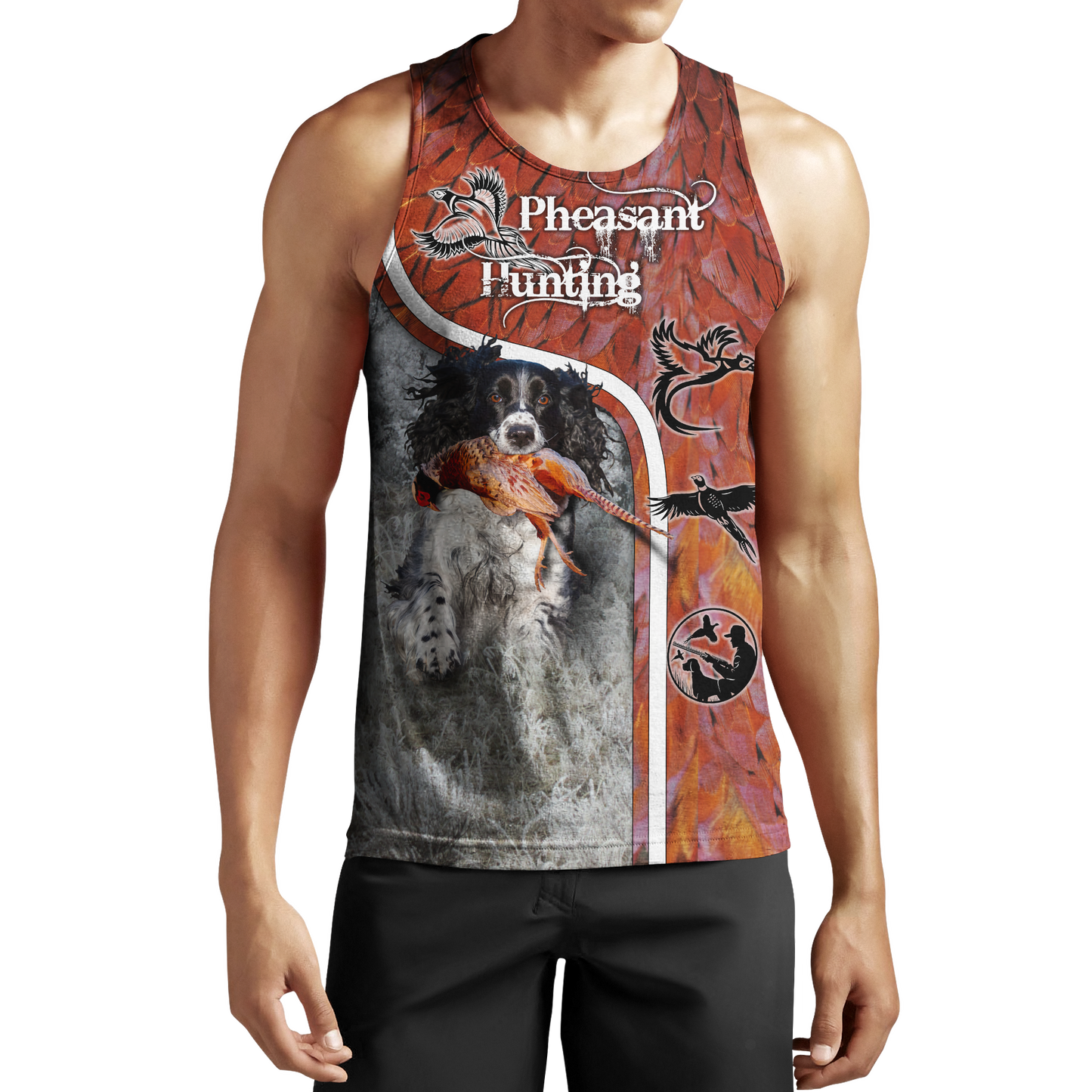 Pheasant Hunting Springer Spaniel 3D All Over Printed Shirts For Men And Women JJ180102-Apparel-MP-Tank Top-S-Vibe Cosy™