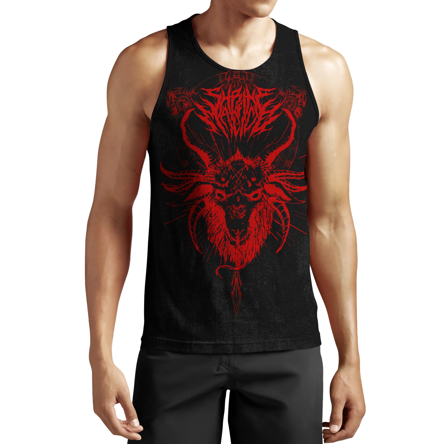 Satanic Devil All Over Printed Hoodie JJ290201-Apparel-MP-Tank Top-S-Vibe Cosy™