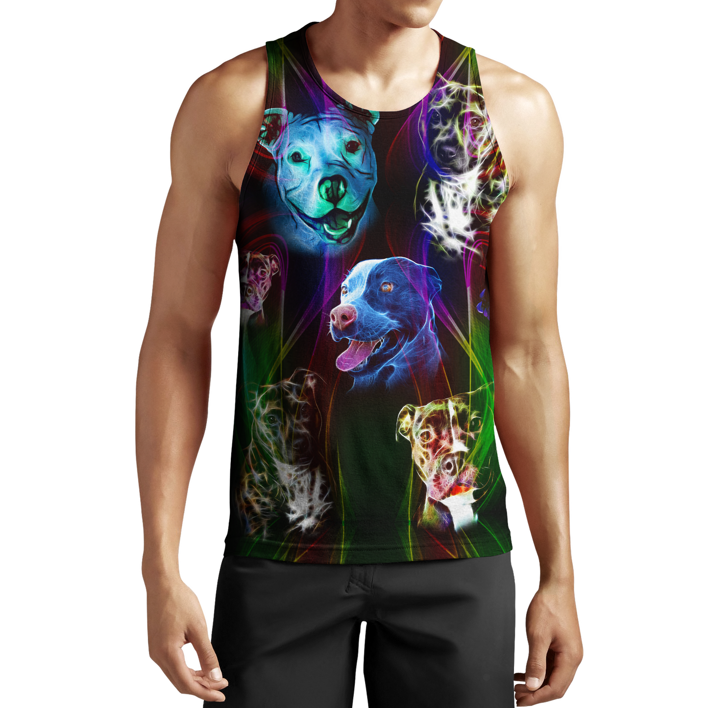 Colorful pitbull 3d hoodie shirt for men and women JJW12092003