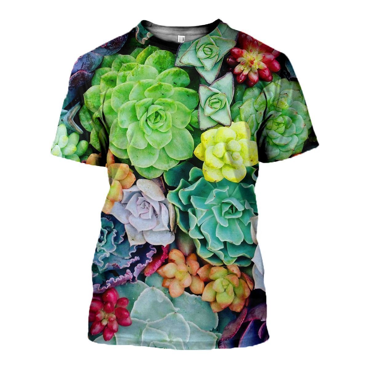 3D All Over Printed Colorful Succulent Shirts-Apparel-HP Arts-T-Shirt-S-Vibe Cosy™