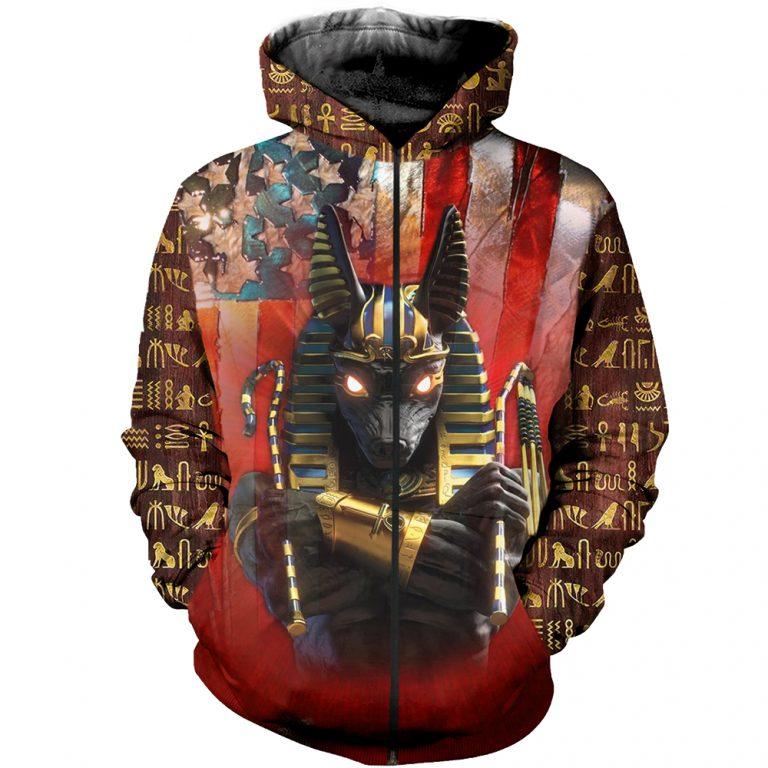 3D Printed Anubis American Clothes TA005-Apparel-TA-Zipped Hoodie-S-Vibe Cosy™
