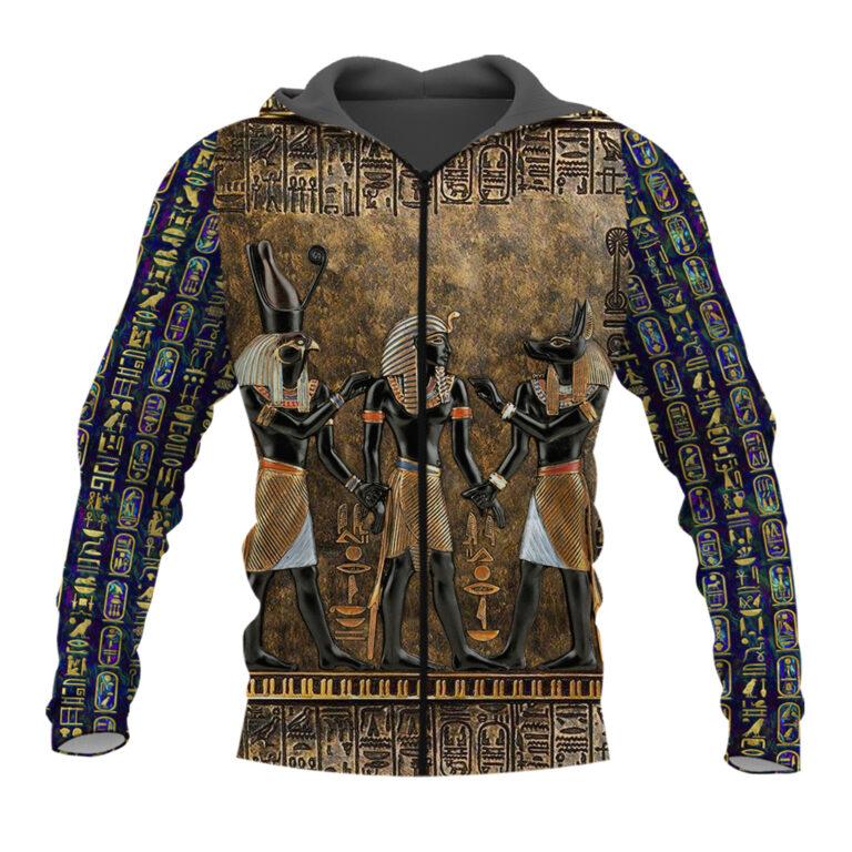 Horus – Anubis and Ramses 3D All Over Printed Clothes TA007-Apparel-TA-Zipped Hoodie-S-Vibe Cosy™