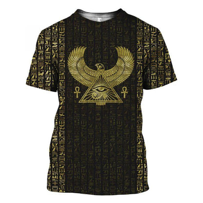 3D Printed Egyptian Eye of Horus and Hieroglyphs Clothes-Apparel-MP-Hoodie-S-Vibe Cosy™