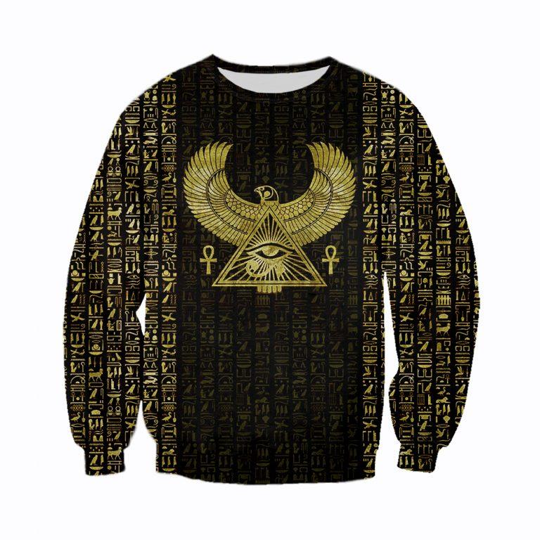 3D Printed Egyptian Eye of Horus and Hieroglyphs Clothes-Apparel-MP-Hoodie-S-Vibe Cosy™