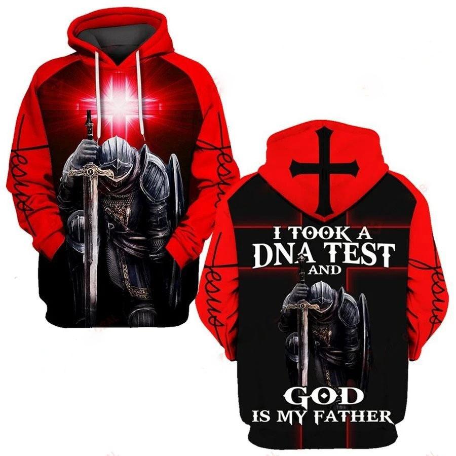 I Took A DNA Test And God Is My Father Jesus 3D All Over Printed Shirts For Men and Women TA040206-Apparel-TA-Hoodie-S-Vibe Cosy™