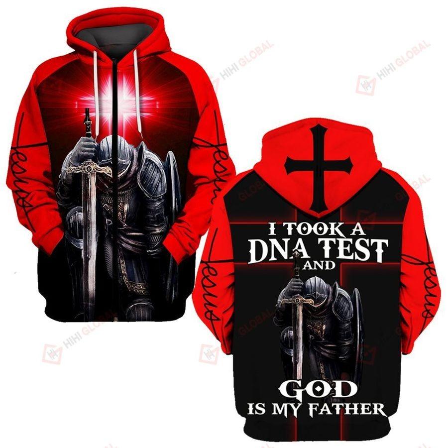I Took A DNA Test And God Is My Father Jesus 3D All Over Printed Shirts For Men and Women TA040206-Apparel-TA-Zipped Hoodie-S-Vibe Cosy™
