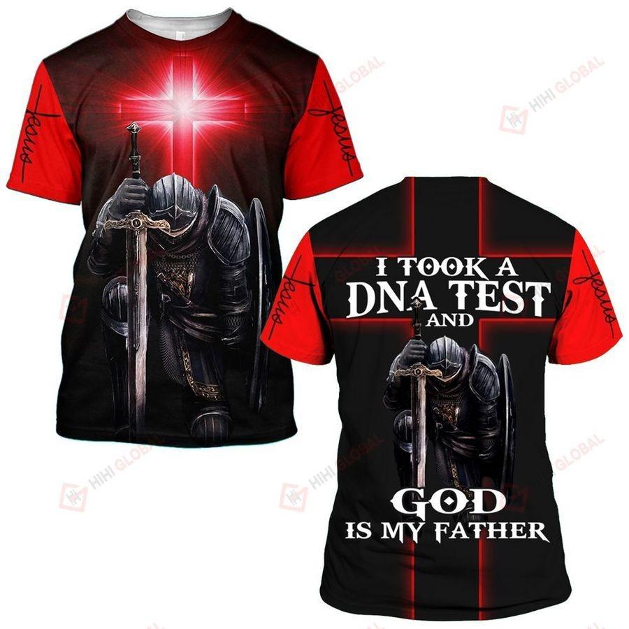 I Took A DNA Test And God Is My Father Jesus 3D All Over Printed Shirts For Men and Women TA040206-Apparel-TA-T-Shirts-S-Vibe Cosy™