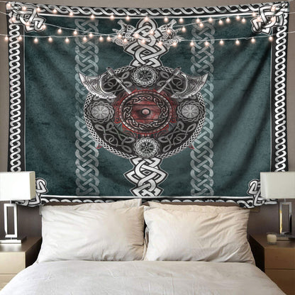 Viking 3D All Over Printed Tapestry